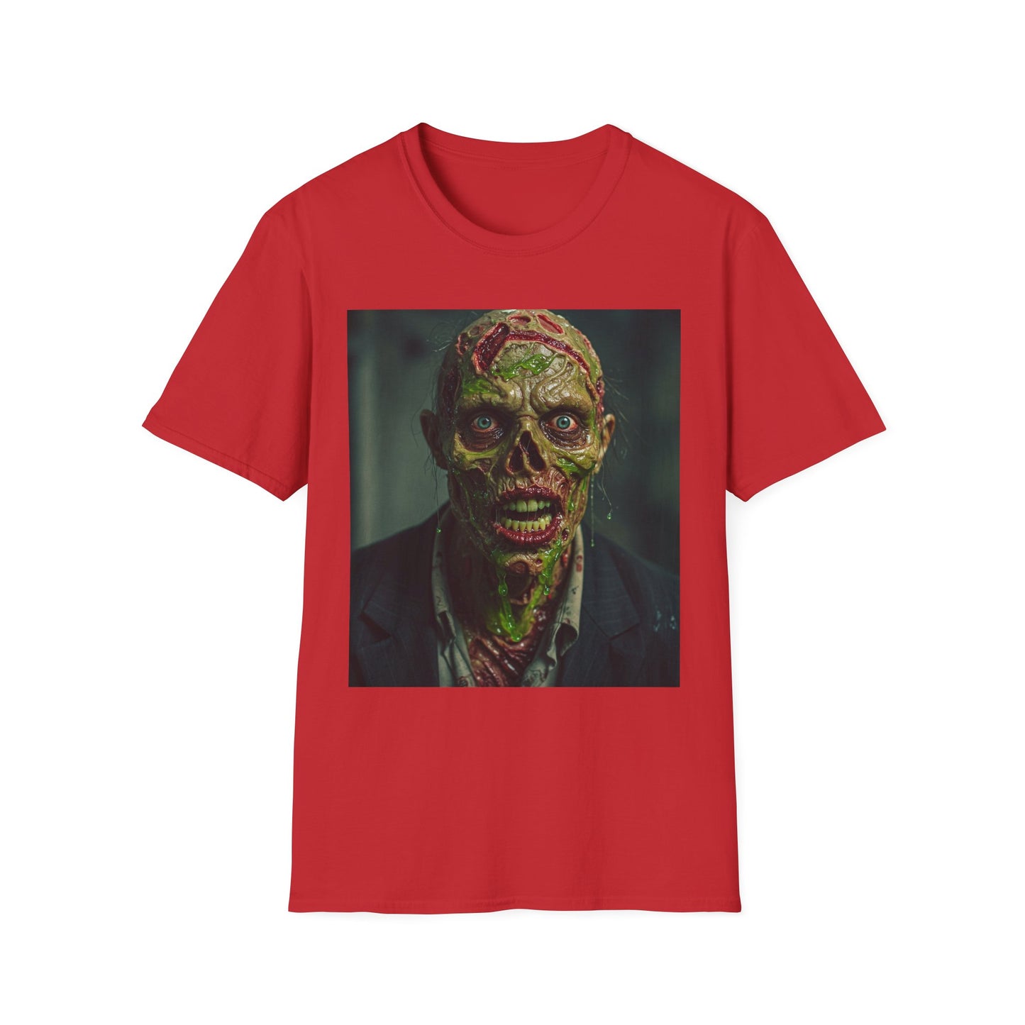 Zombie Horror Apocalyptic Portrait Tee, bold, decaying zombie graphic