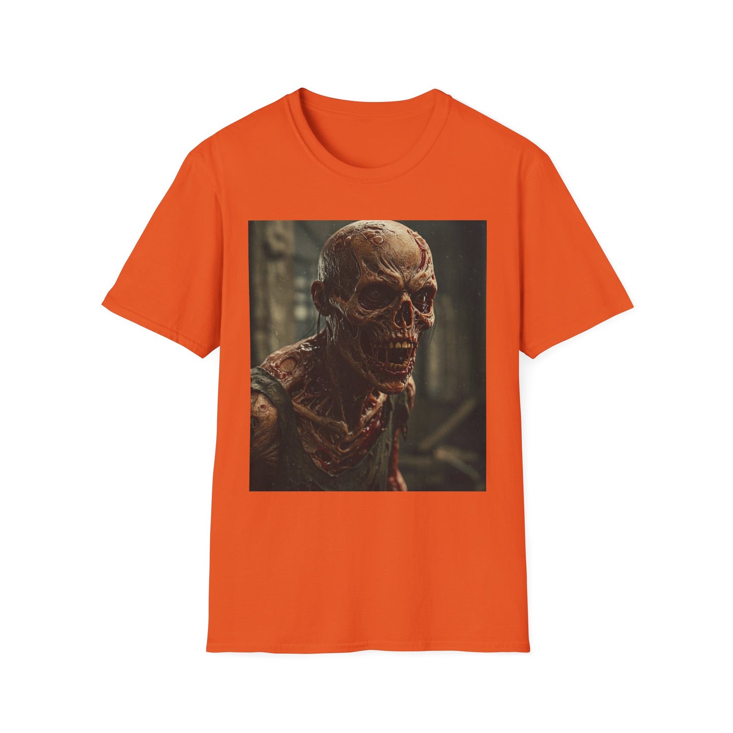 Apocalyptic Portrait Tee, bold, decaying zombie graphic