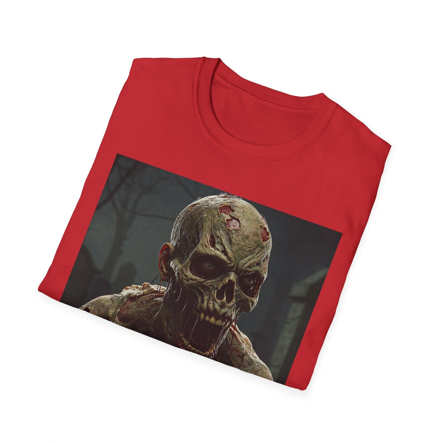 Apocalyptic Portrait Tee, bold, decaying zombie graphic