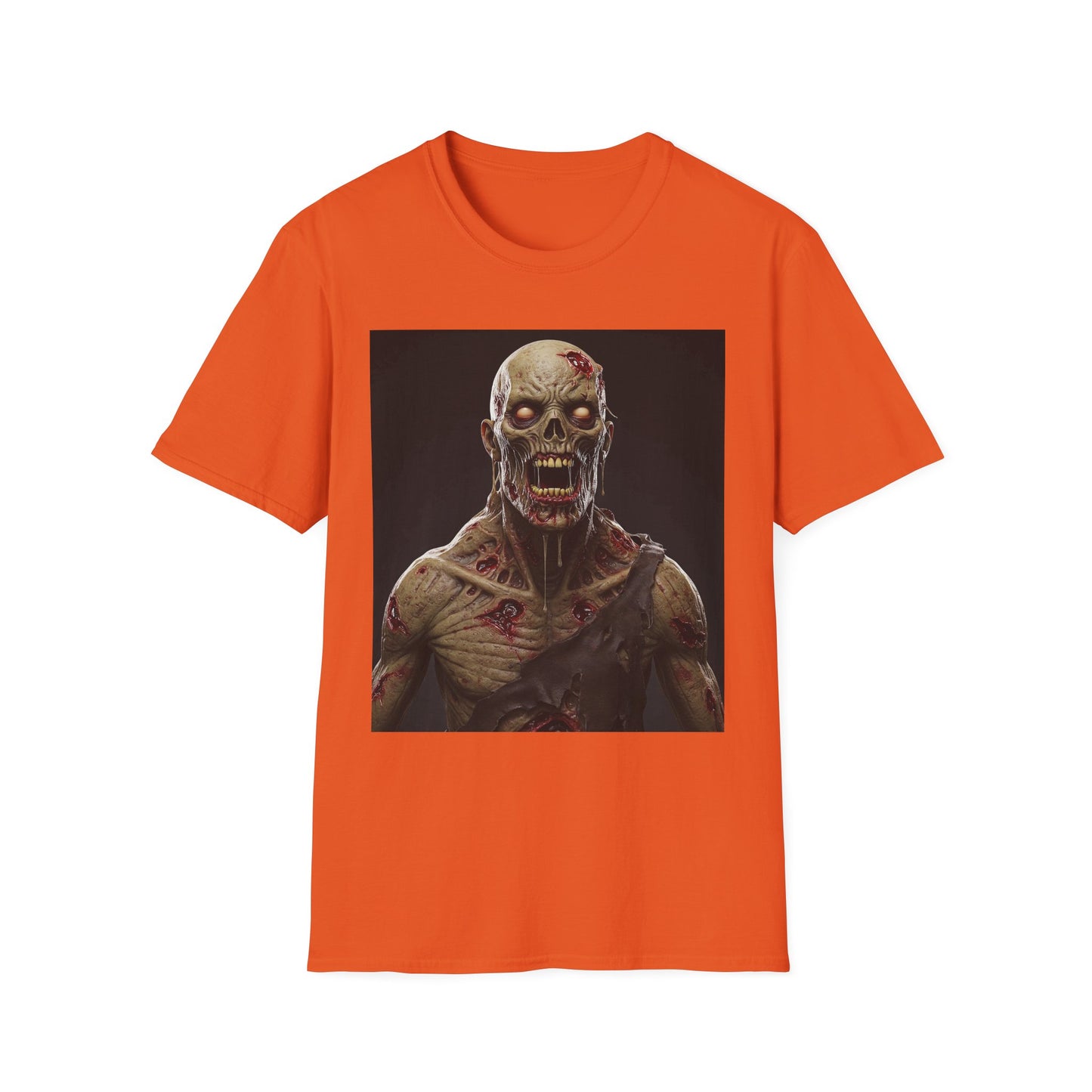 Apocalyptic Portrait Tee, bold, decaying zombie graphic