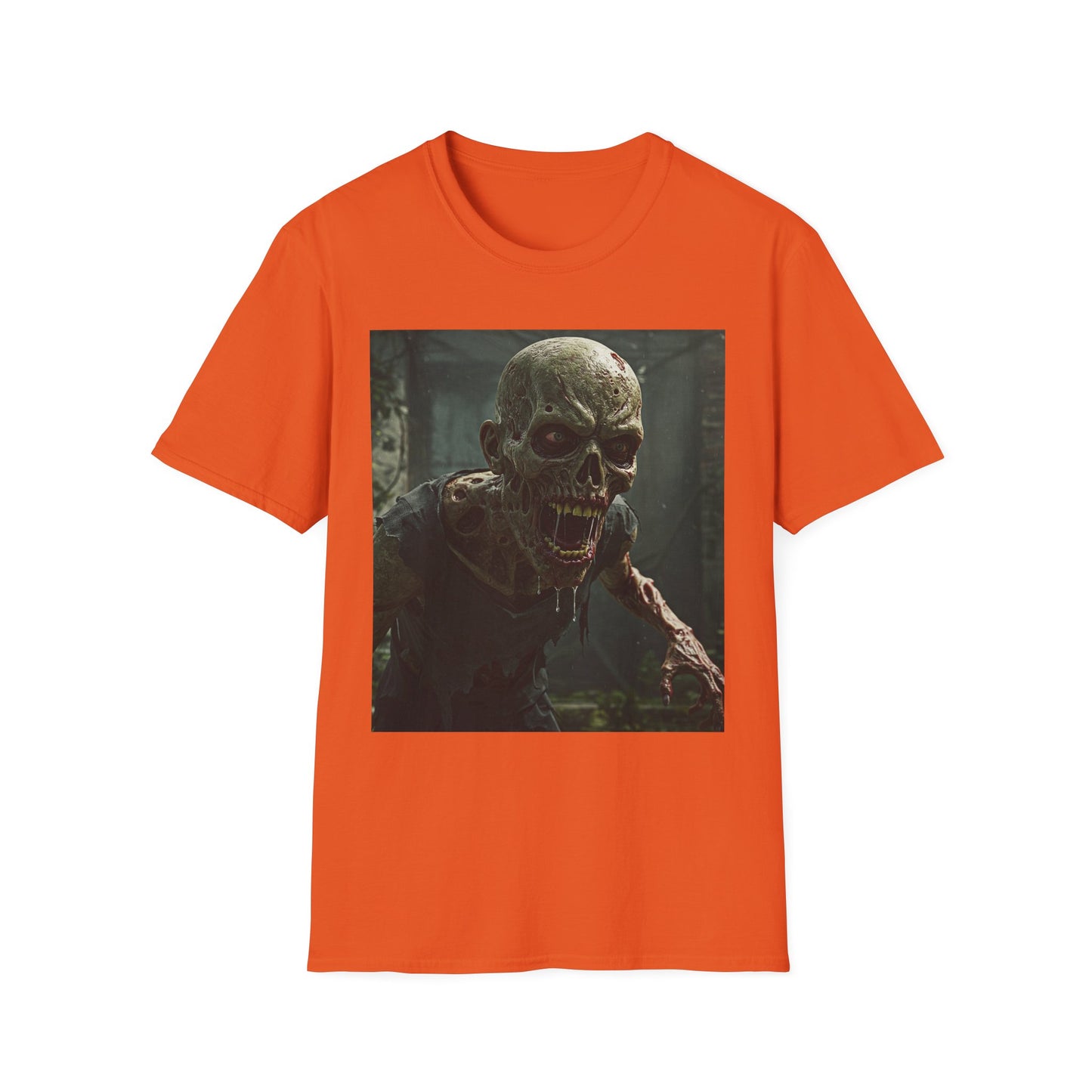 Zombie Graphic Unisex Softstyle T-Shirt | Horror Apparel for Halloween & Everyday Wear