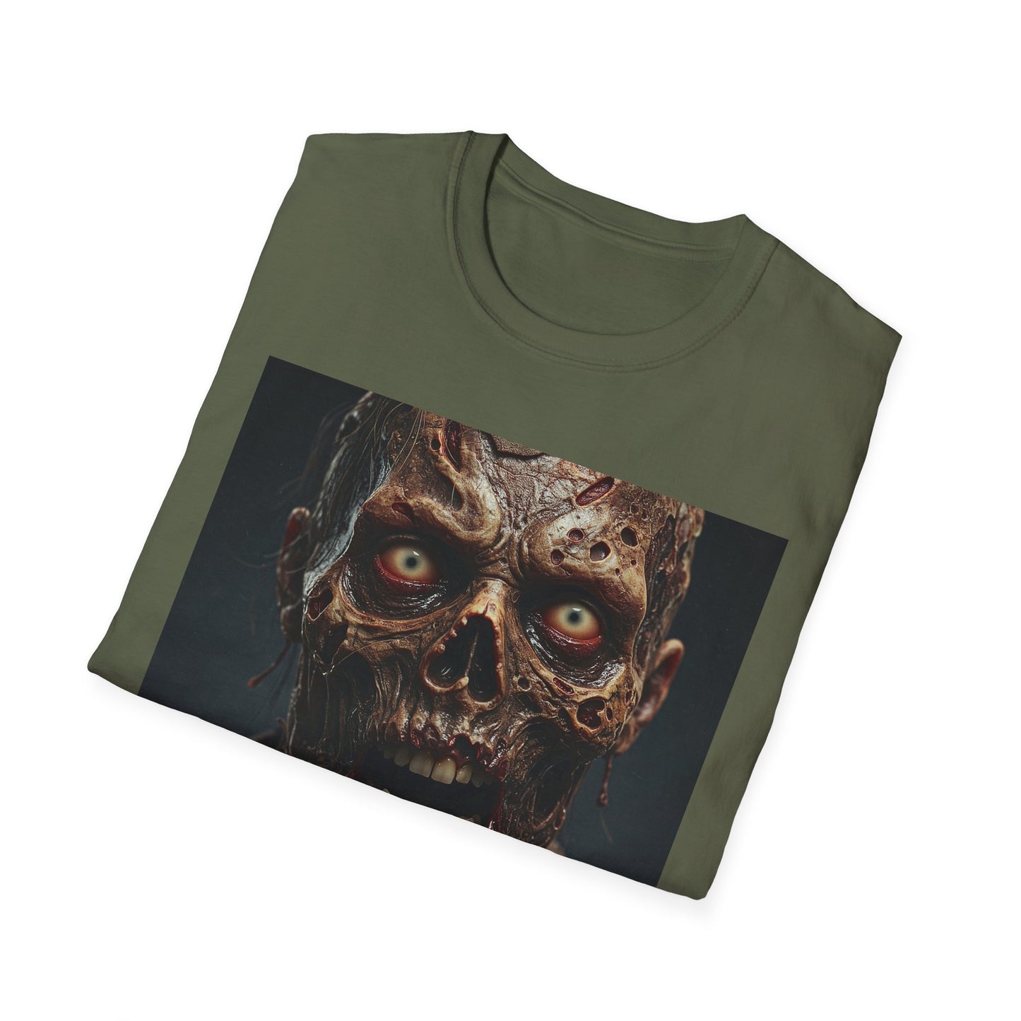 Apocalyptic Portrait Tee, bold, decaying zombie graphic