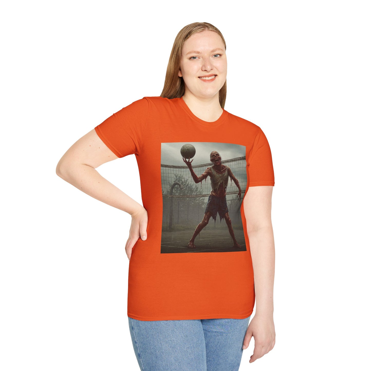 Zombie Basketball Unisex Softstyle T-Shirt | Horror Graphic Tee