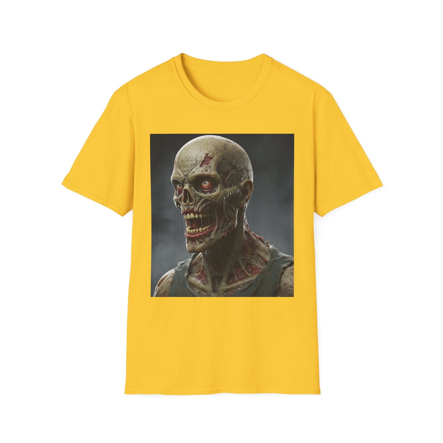 Apocalyptic Portrait Tee, bold, decaying zombie graphic