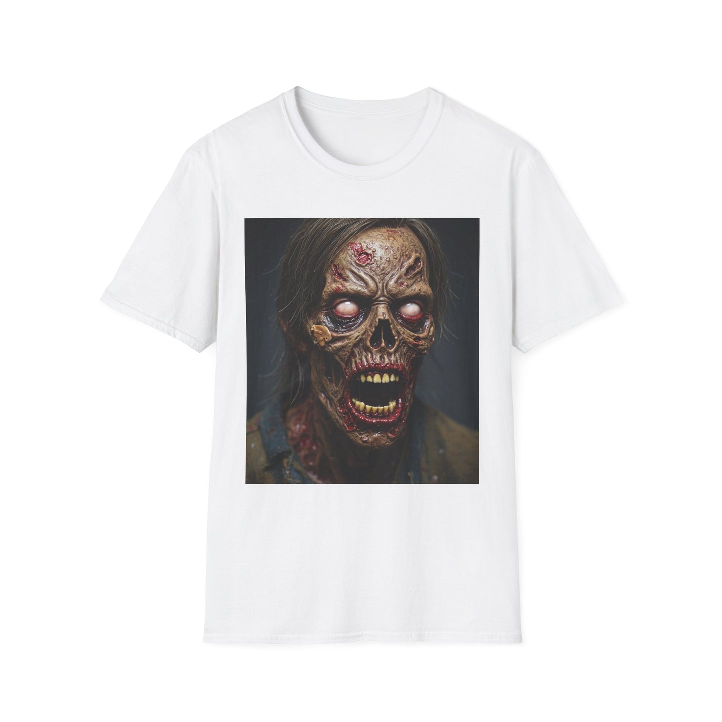 Apocalyptic Portrait Tee, bold, decaying zombie graphic