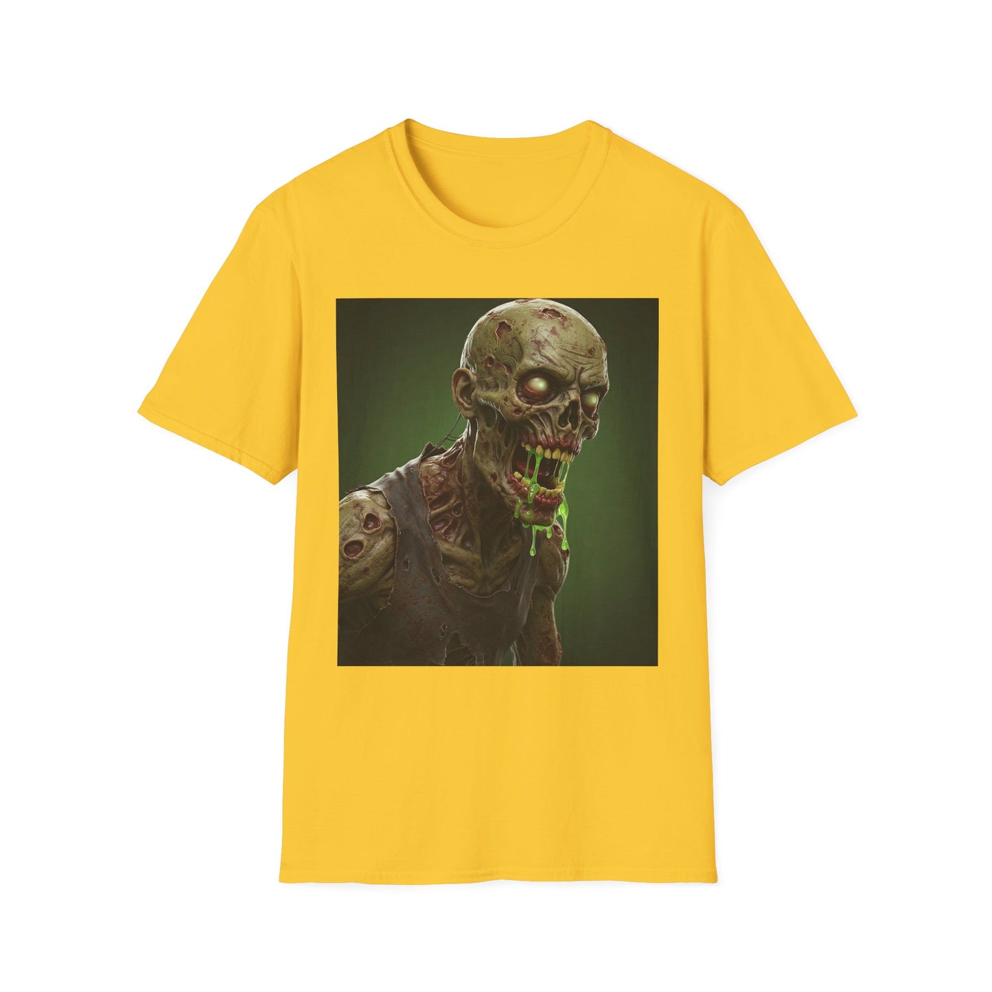 Zombie Graphic Unisex Softstyle T-Shirt - Perfect for Halloween and Horror Fans