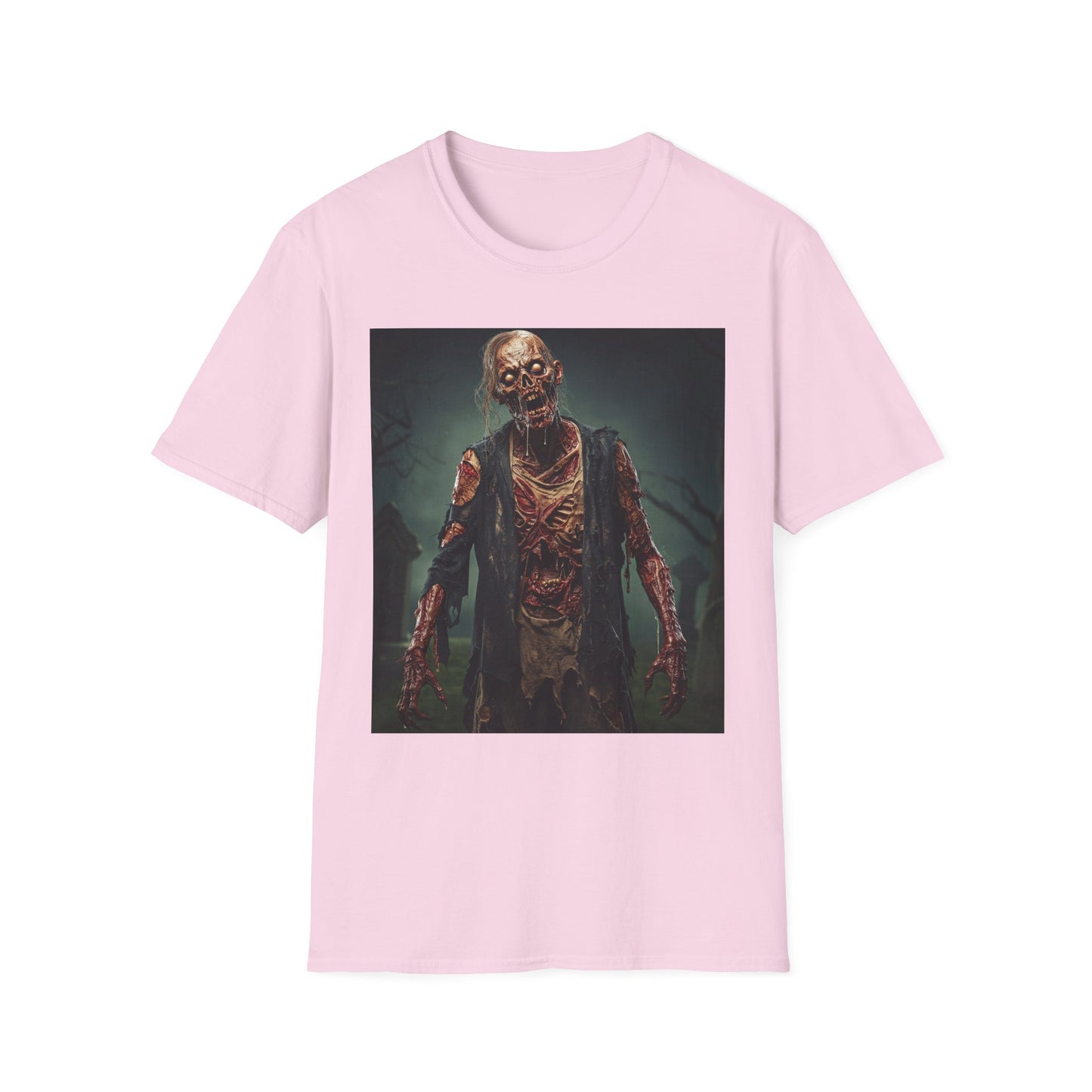 Apocalyptic Portrait Tee, bold, decaying zombie graphic