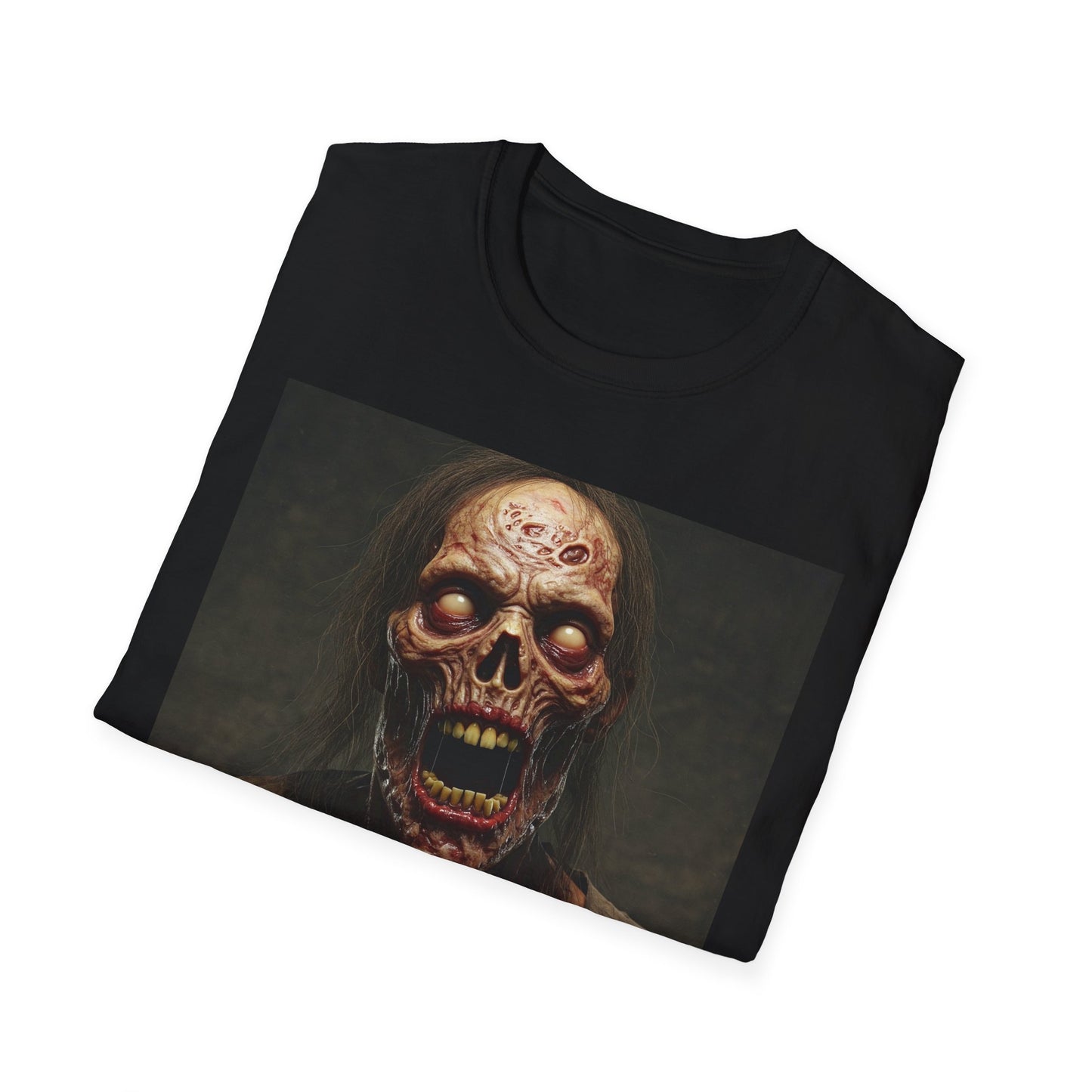 Apocalyptic Portrait Tee, bold, decaying zombie graphic