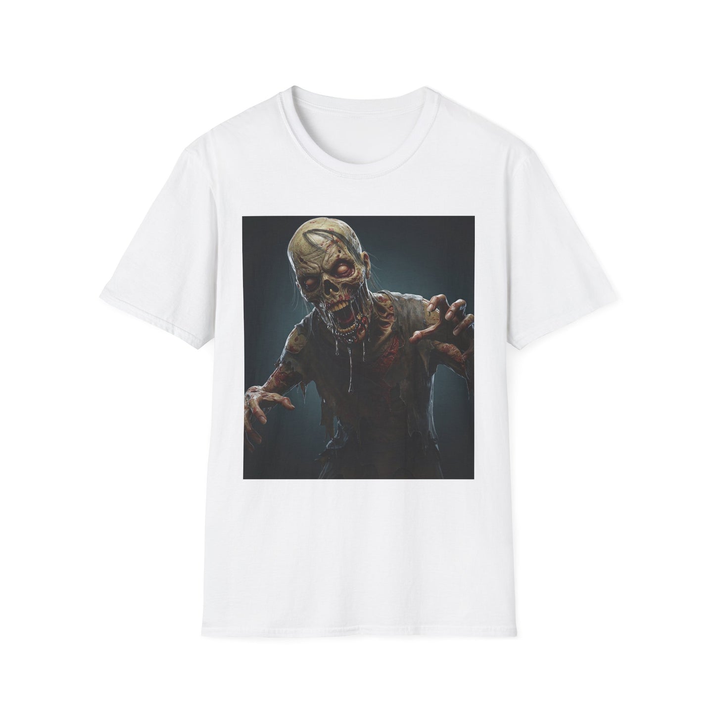 Apocalyptic Portrait Tee, bold, decaying zombie graphic