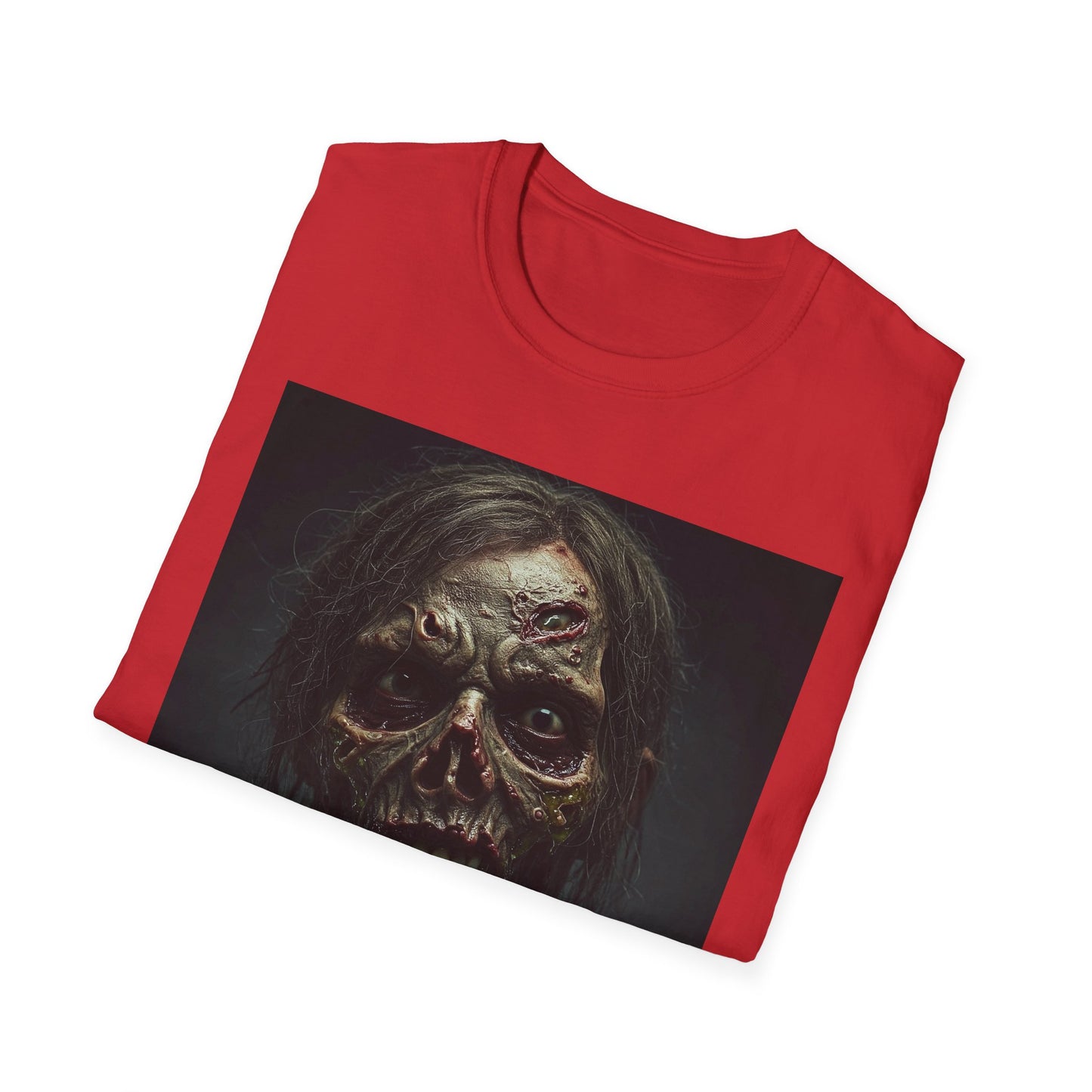 Apocalyptic Portrait Tee, bold, decaying zombie graphic