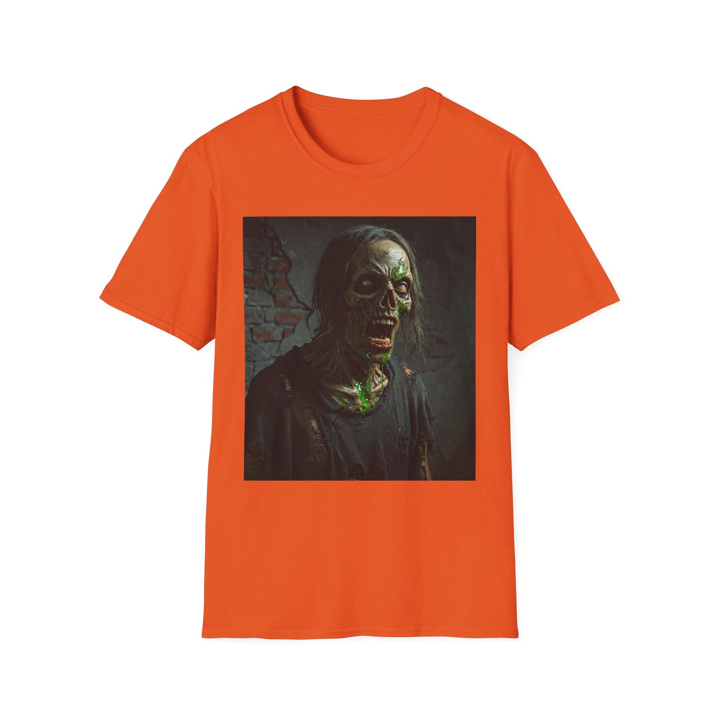 Apocalyptic Portrait Tee, bold, decaying zombie graphic