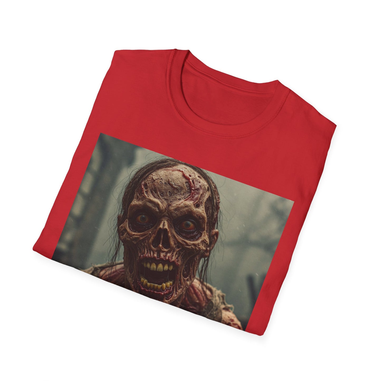 Apocalyptic Portrait Tee, bold, decaying zombie graphic